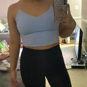 Blue cropped tank